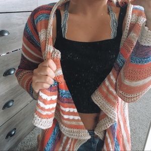 Fun boho beach colorful sweater!